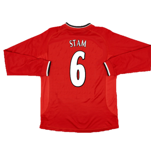 Manchester United 2000-02 Long Sleeved Home Shirt (XXL) (Excellent) (Stam 6)_1