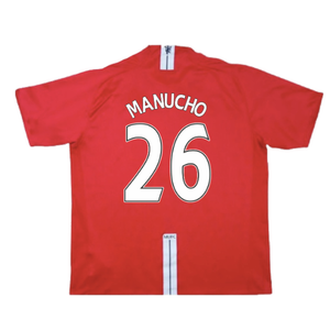 Manchester United 2007-09 Home Shirt (Excellent) (Manucho 26)_1