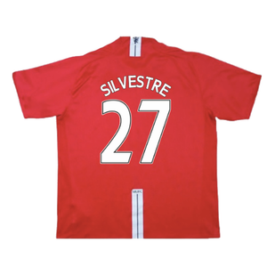 Manchester United 2007-09 Home Shirt (Very Good) (Silvestre 27)_1