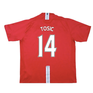 Manchester United 2007-09 Home Shirt (Very Good) (Tosic 14)_1