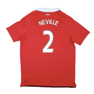 Manchester United 2010-11 Home Shirt (Very Good) (Neville 2)_1