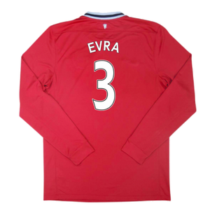 Manchester United 2011-12 Long Sleeve Home Shirt (S) (Very Good) (Evra 3)_1