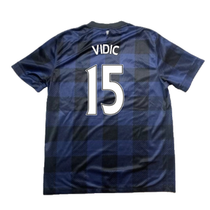 Manchester United 2013-14 Away Shirt (S) (Mint) (Vidic 15)_1