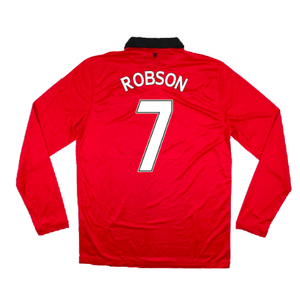 Manchester United 2013-14 Home Long Sleeve Shirt (L) (Mint) (Robson 7)_1