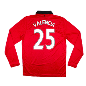 Manchester United 2013-14 Home Long Sleeve Shirt (L) (Mint) (Valencia 25)_1