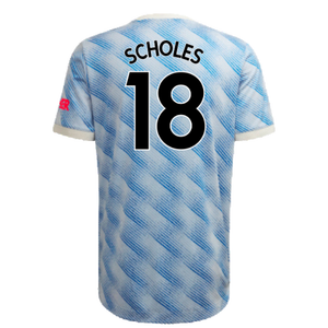 Manchester United 2021-22 Away Shirt (XL) (Mint) (SCHOLES 18)_1