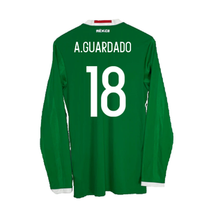 Mexico 2016-2017 Long Sleeve Home Shirt (XL) (Excellent) (A.Guardado 18)_1