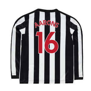 Newcastle United 2017-18 Long Sleeve Home Shirt (Sponserless) (L) (Aarons 16) (Very Good)_1