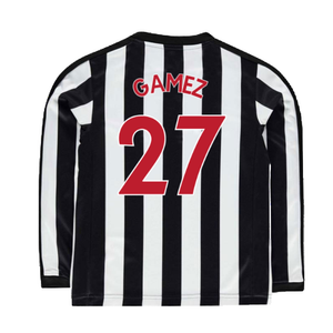 Newcastle United 2017-18 Long Sleeve Home Shirt (Sponserless) (L) (Gamez 27) (Very Good)_1