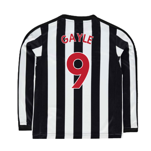 Newcastle United 2017-18 Long Sleeve Home Shirt (Sponserless) (L) (Gayle 9) (Very Good)_1
