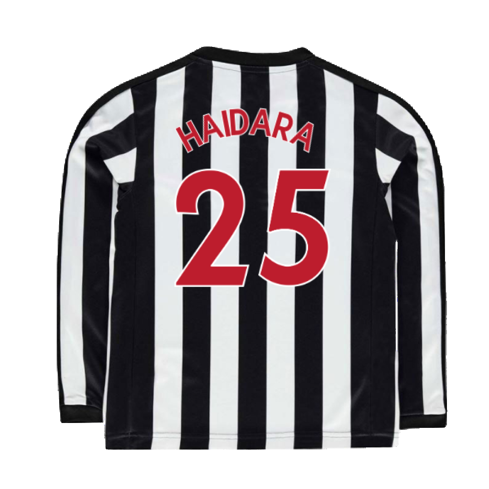 Newcastle United 2017-18 Long Sleeve Home Shirt (Sponserless) (L) (Haidara 25) (Very Good)_1