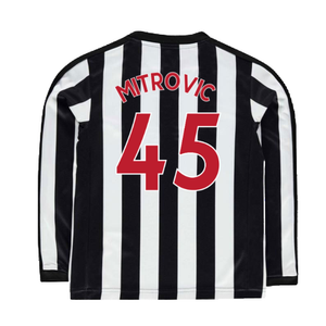 Newcastle United 2017-18 Long Sleeve Home Shirt (Sponserless) (L) (Mitrovic 45) (Very Good)_1