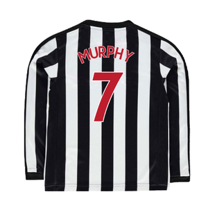 Newcastle United 2017-18 Long Sleeve Home Shirt (Sponserless) (L) (Murphy 7) (Very Good)_1