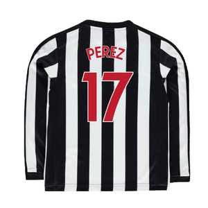 Newcastle United 2017-18 Long Sleeve Home Shirt (Sponserless) (L) (Perez 17) (Very Good)_1