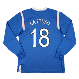 Rangers 2011-12 Home Long Sleeve Shirt (Sponsorless) (S) (Good) (Gattuso 18)_1