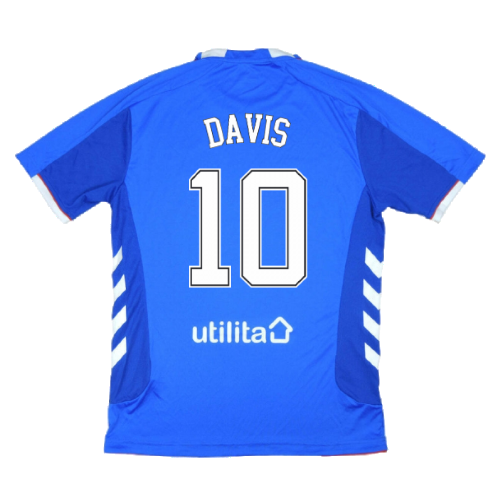 Rangers 2018-19 Home Shirt ((Excellent) L) (DAVIS 10)_2
