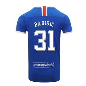 Rangers 2020-21 Home Shirt (S) (BARISIC 31) (Excellent)_1