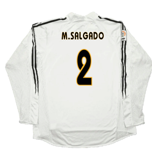 Real Madrid 2003-04 Home Long Sleeve Shirt (M) (Mint) (M.Salgado 2)_1