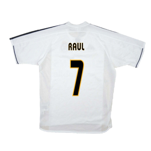 Real Madrid 2003-04 Home Shirt (XL) (Good) (Raul 7)_1