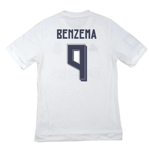 Real Madrid 2015-16 Home Shirt (M) (Benzema 9) (Good)_1