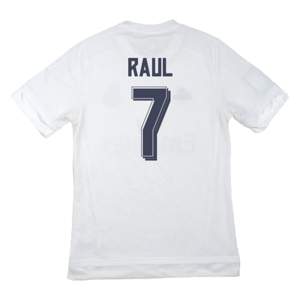 Real Madrid 2015-16 Home Shirt (M) (Raul 7) (Excellent)_1