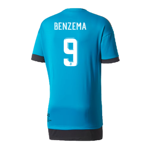 Real Madrid 2017-18 Adidas Champions League Training Shirt (2XL) (Benzema 9) (Excellent)_1