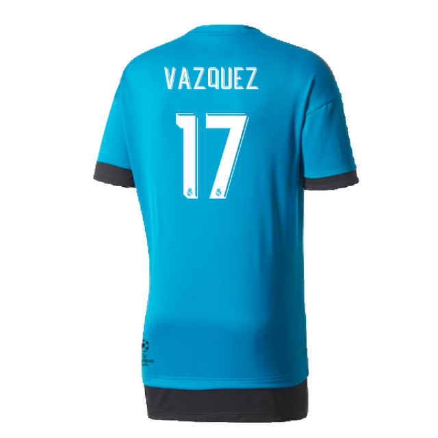 Real Madrid 2017-18 Adidas Champions League Training Shirt (2XL) (Vazquez 17) (Excellent)_1