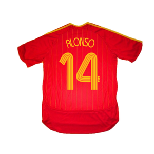 Spain 2006-08 Home Shirt (M) (Mint) (Alonso 14)_1