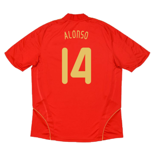 Spain 2008-2009 Home Shirt (Excellent) (Alonso 14)_1