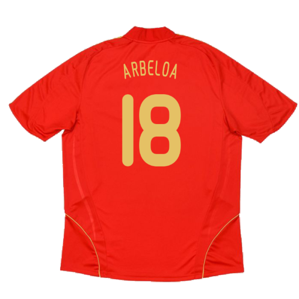 Spain 2008-2009 Home Shirt (M) (Excellent) (Arbeloa 18)_1