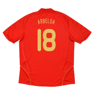 Spain 2008-2009 Home Shirt (M) (Excellent) (Arbeloa 18)_1