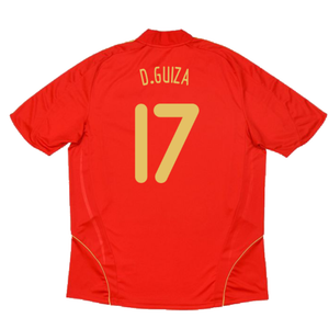 Spain 2008-2009 Home Shirt (M) (Excellent) (D.Guiza 17)_1