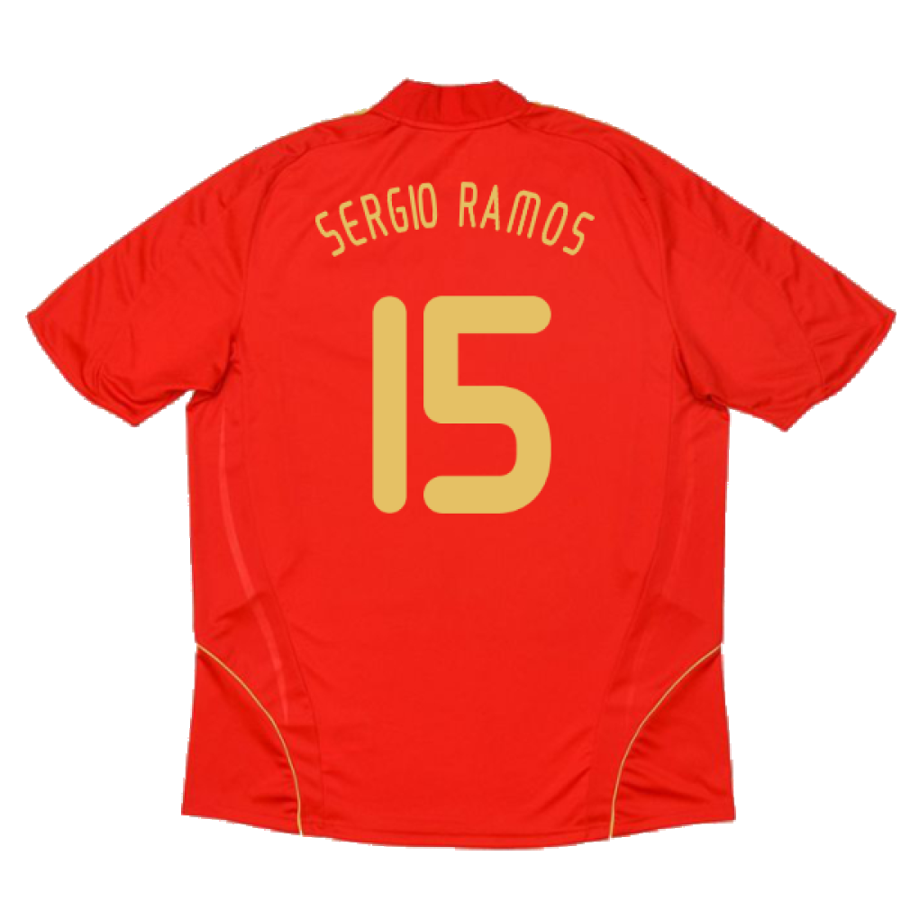 Spain 2008-2009 Home Shirt (M) (Excellent) (Sergio Ramos 15
