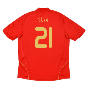 Spain 2008-2009 Home Shirt (M) (Excellent) (Silva 21)_1