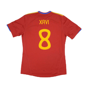 Spain 2010-11 Home Shirt (Excellent) (Xavi 8)_1