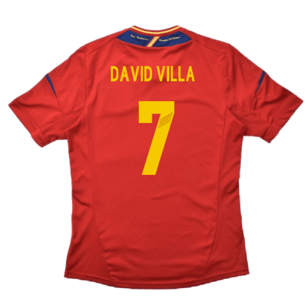 Spain 2012-13 Home Shirt (S) (Good) (David Villa  7)_1