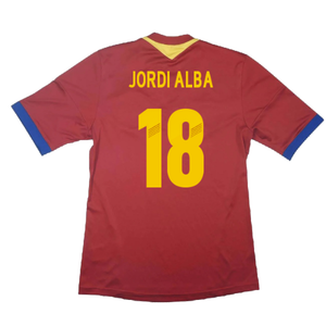 Spain 2013-14 Home Shirt (XL) (Excellent) (Jordi Alba 18)_1