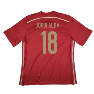 Spain 2014-15 Home Shirt (XS) (Excellent) (Jordi Alba 18)_1