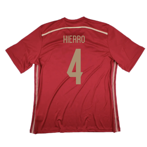 Spain 2014-2015 Home Shirt (World Cup Badge) (L) (Mint) (HIERRO 4)_1