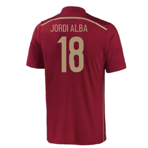 Spain 2015-16 Home Shirt (Excellent) (Jordi Alba 18)_1