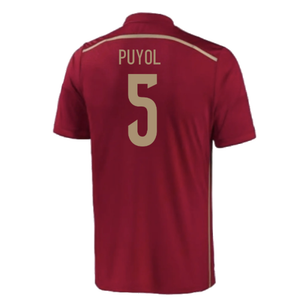 Spain 2015-16 Home Shirt (Excellent) (PUYOL 5)_1