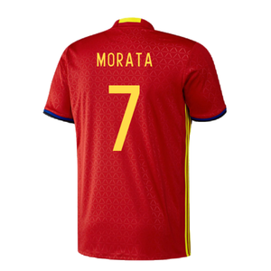 Spain 2016-17 Home Shirt (Excellent) (Morata 7)_1