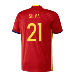 Spain 2016-17 Home Shirt (XS) (Excellent) (Silva 21)_1