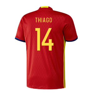 Spain 2016-17 Home Shirt (Excellent) (Thiago 14)_1