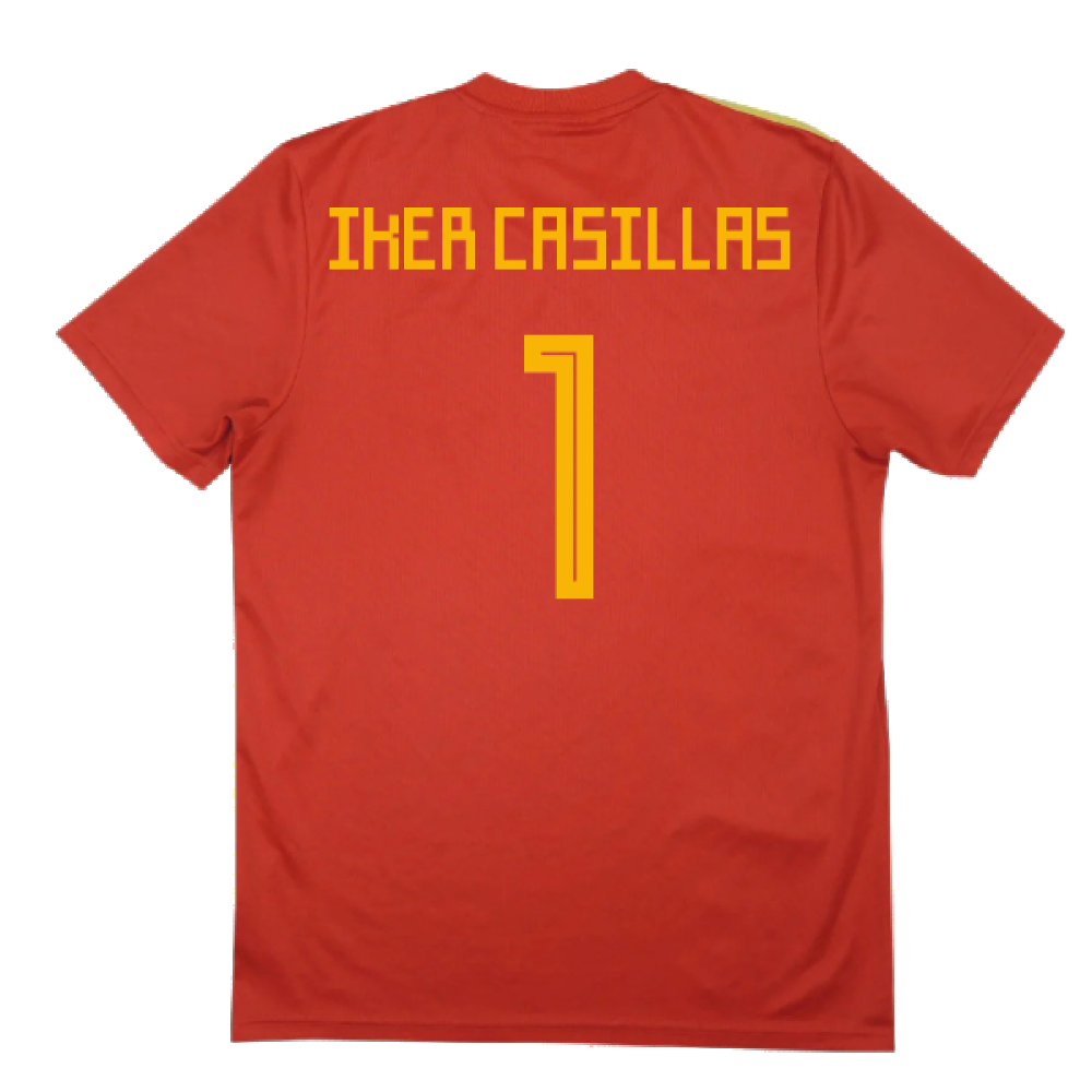 Spain 2018-20 Home Shirt (2XL) (Iker Casillas 1) (Good)_1