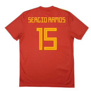 Spain 2018-20 Home Shirt (2XL) (Sergio Ramos 15) (Good)_1