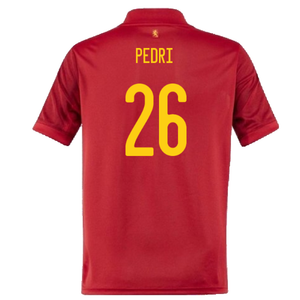 Spain 2020-21 Home Shirt (S) (Good) (PEDRI 26)_1