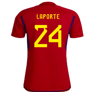 Spain 2022-23 Home Shirt (Womens XL-) (Laporte 24) (Mint)_1