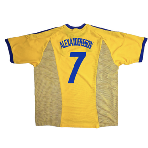 Sweden 2002-03 Home Shirt (XXL) (Excellent) (Alexandersson 7)_1