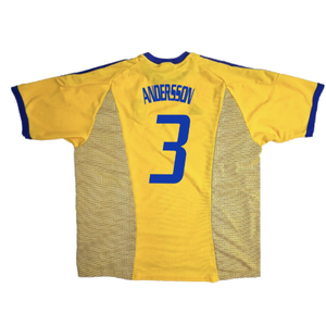 Sweden 2002-03 Home Shirt (XXL) (Excellent) (Andersson 3)_1